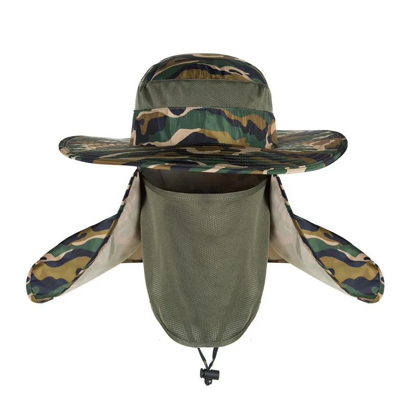 

2019 Outdoor hat Men's summer sun protection sun hat Male waterproof and anti-UV fisherman Fishing cap beach hat for mens Brand