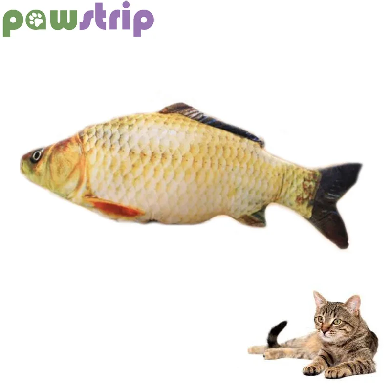 

pawstrip 1pc Interative Cat Toy Simulation Fish 18cm Long Pet Dog Toys For Small Breeds