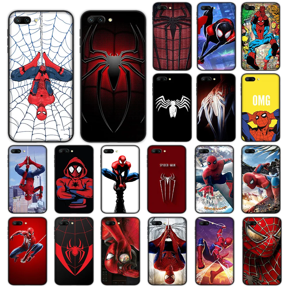 

Marvel Spiderman Soft Case for Huawei Honor Note 10 9 Lite 8X 7A 3GB Pro Y6 Y7 Y9 Prime Nova 3 Cover