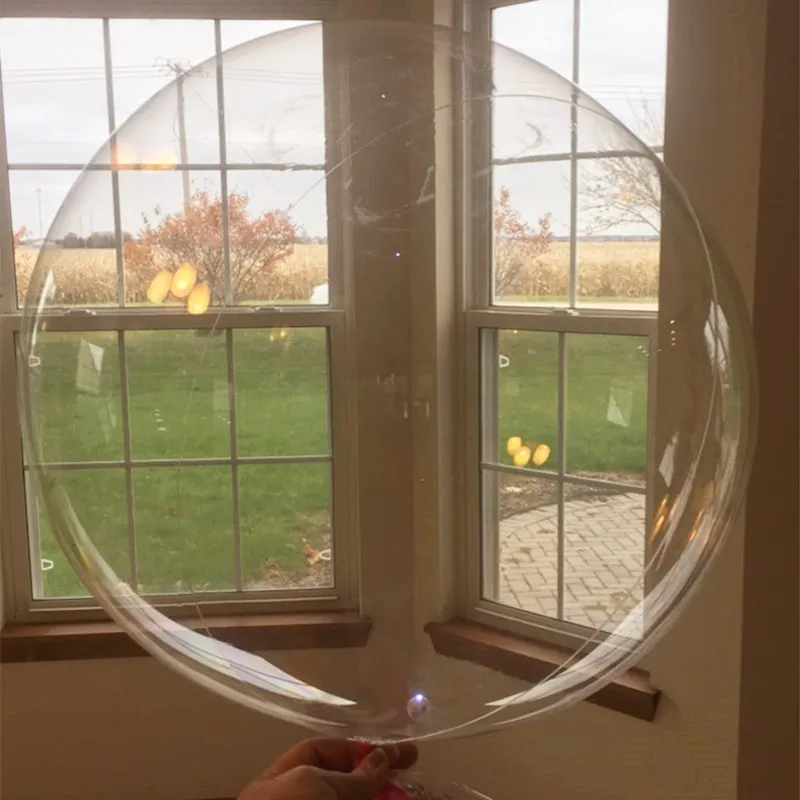 

10pcs No wrinkles Clear bubble PVC Balloon 10/18/24inch Transparent helium Globos Birthday Wedding Party Decor Supplies toy