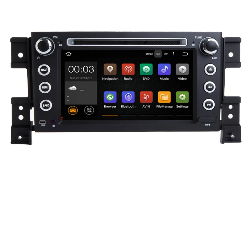Best 7" HD Android 7.1 Car GPS Navigation for Suzuki Grand Vitara multimedia car radio stereo dvd with steering wheel camera DVR Map 1