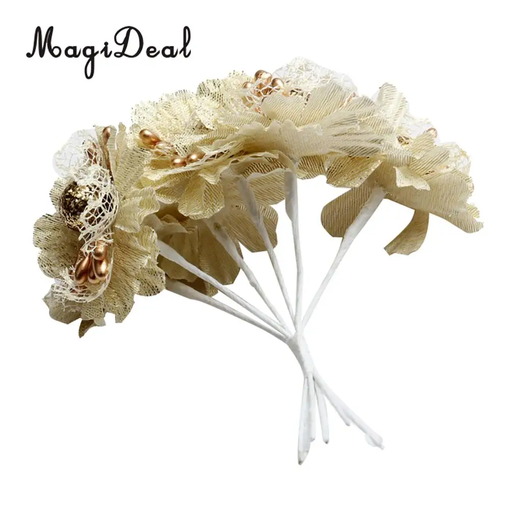MagiDeal Beautiful Artificial Silk Flower Bouquet for DIY Garlands Wedding Garland Scrapbooking Gift Box Craft Project 4.5cm