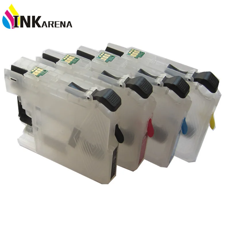 

4PCS Refillable Ink Cartridge for Brother LC123 With Reset Chip for Europe Printer DCP-J132W J152W MFC-J4110DW MFC-J4510DW J470