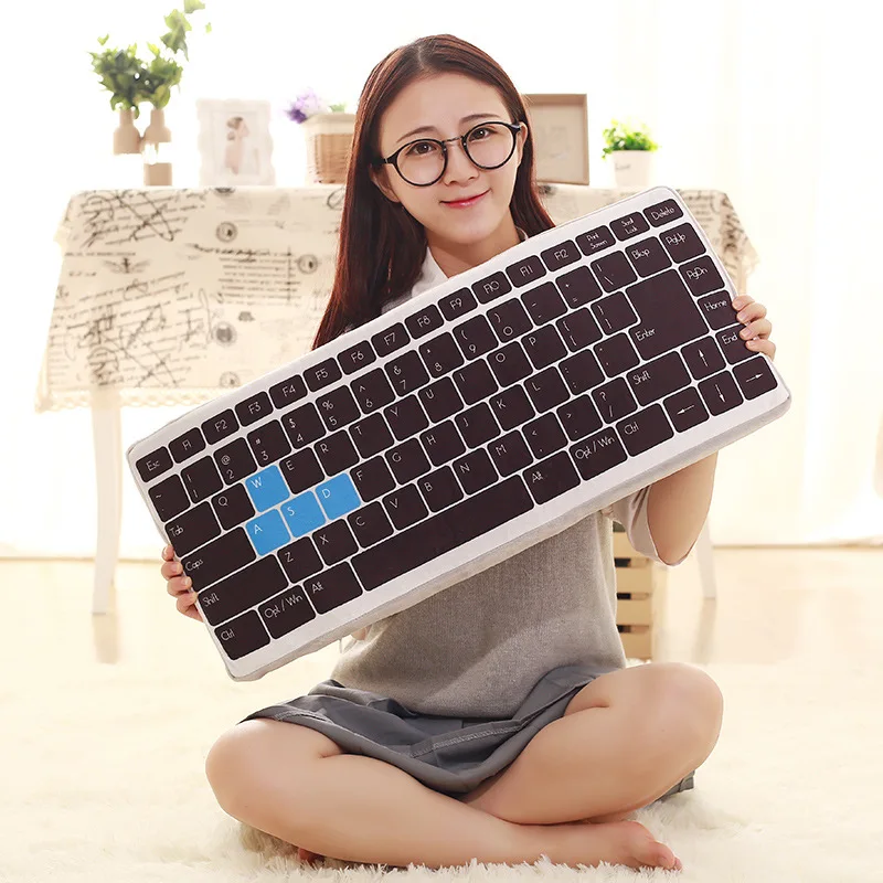 Креативная плюшевая игрушка подушка Большая 60x25 см клавиатура мягкая кукла для