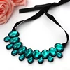 Collar de declaración ovalada corta de moda y cinta colgante Cadena de resina collar gargantilla para mujer regalo ► Foto 2/5