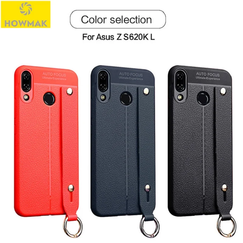 

ASUS Zenfone 5 5Z ZE620KL ZS620KL Case Cover HOWMAK Silicone TPU Soft Wristband Strap Case For ASUS Zenfone 5 Lite ZC600KL
