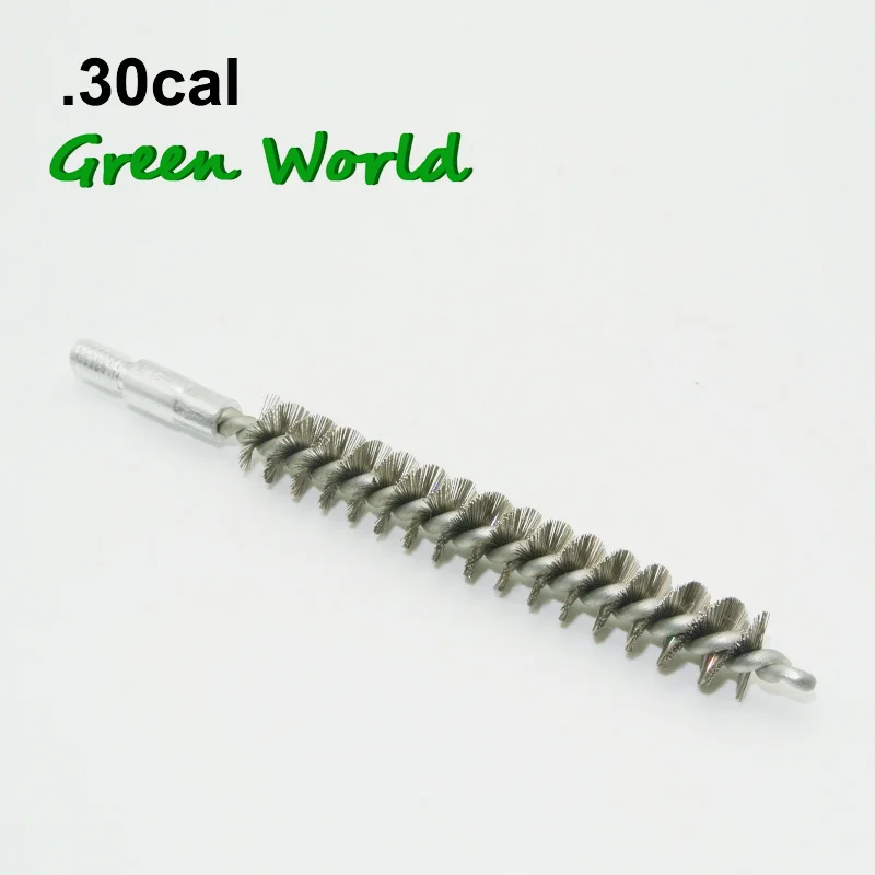 Green World 5 шт./лот. 30/. 300/. 308cal, 8 мм нержавеющая сталь, щетка для чистки ружья, резьба 8-32