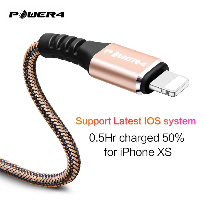 Оригинальный PD кабель для быстрой зарядки Power4 USB C Lightning Apple Плетеный 18 Вт Type iPhone 11