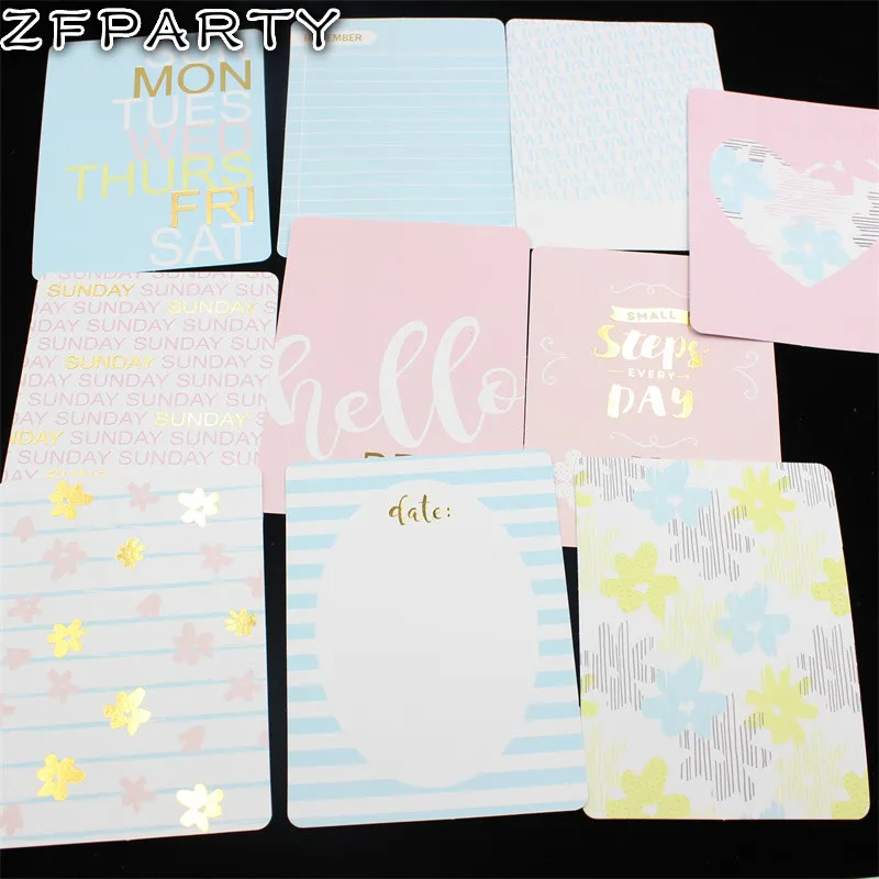 

ZFPARTY 10Pcs Double-side Printed Colorful Paper Pocket Cards for Scrapbooking DIY Projects/Photo Album/Card Making Crafts