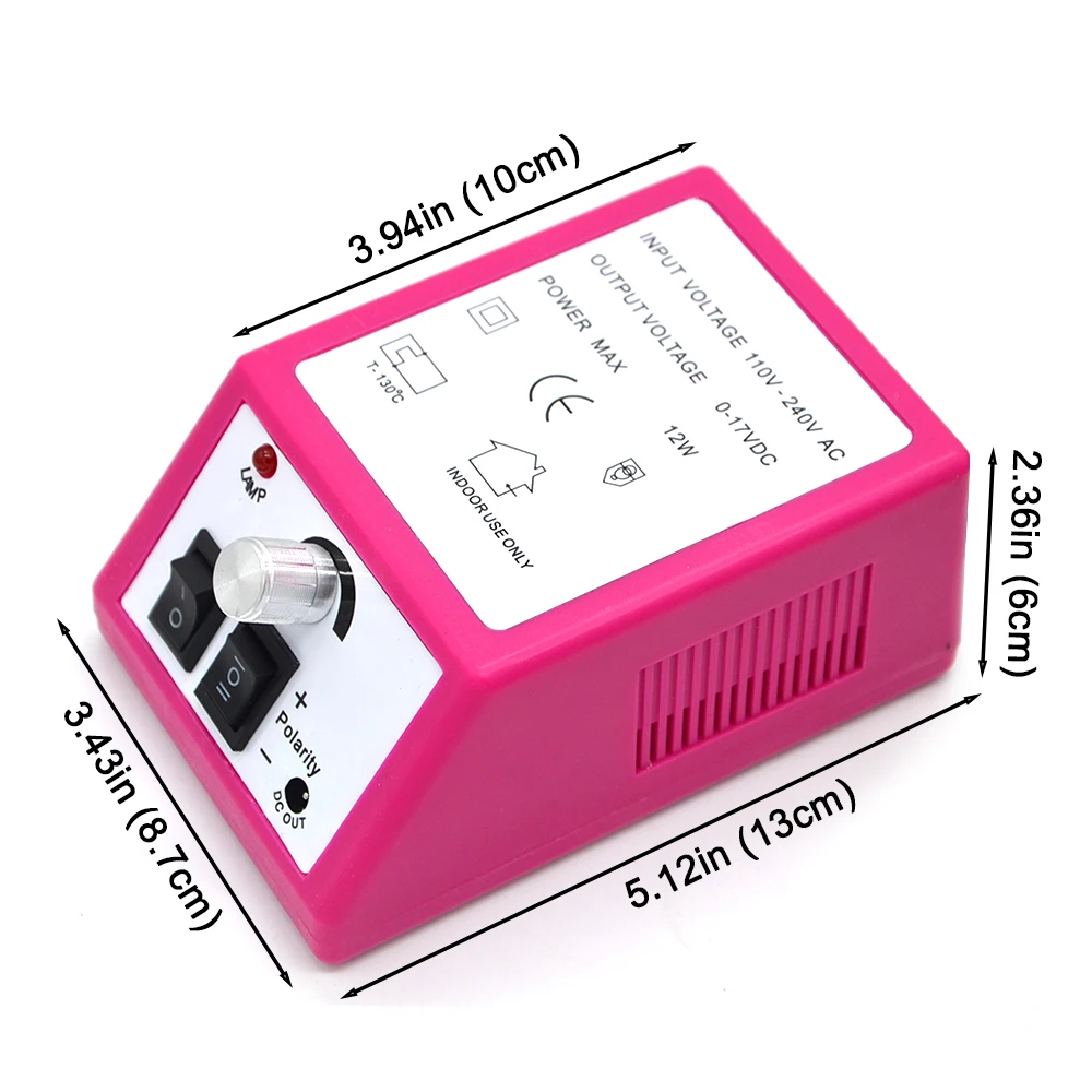 Электрический Профессиональный розовый сверлильный станок для маникюра, педикюра, набор инструментов, набор инструментов+ 30 шт. сверло для ногтей+ 50 шт. шлифовальных полос