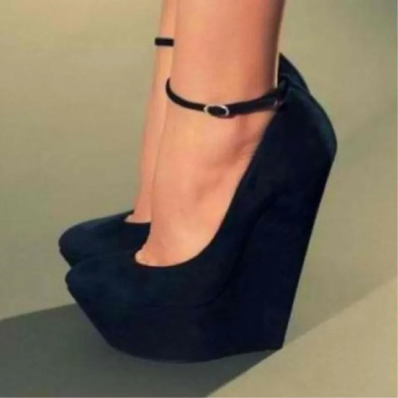 SHOFOO shofoo,Elegant fashion free mail, suede, about 4.5 cm waterproof height, 14.5 cm wedge heel women's shoes, women's shoes. SHOFOO shofoo,Elegant fashion free mail, suede, about 4.5 cm waterproof height, 14.5 cm wedge heel women's shoes, women's shoes.