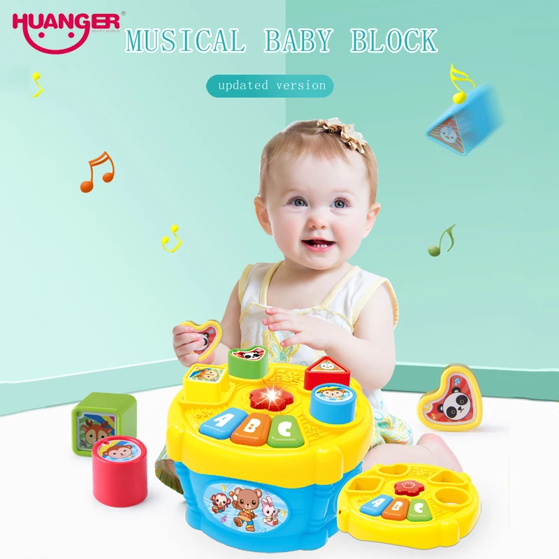 

Dropshipping Musical Baby First Learning Color&Shape Match Box Educational Montessori for Children Puzzle Gemstone Containe Gift