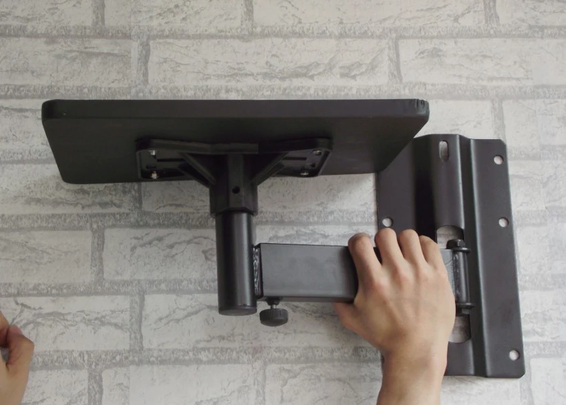 Full Motion Speaker Bracket Mount Heavy Duty Flexível Inclinação Rotação Suporte do Alto-falante com Bandeja Projetor Pcs Par - Image 3