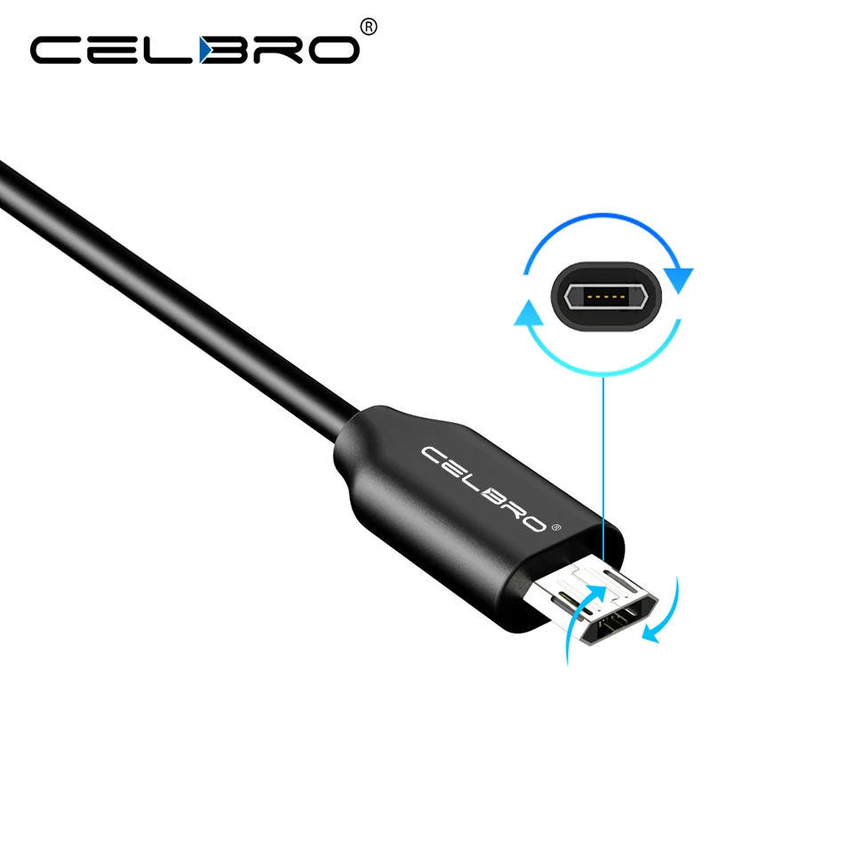1 м Реверсивный Micro USB зарядный кабель для Samsung Galaxy A6 Plus J7 J6 J3 2018 Быстрая зарядка