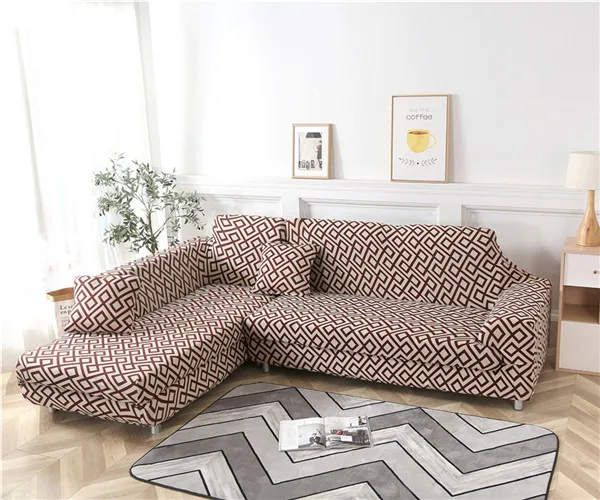 Эластичный чехол для дивана для гостиной, плотно обертывающийся, все включено, секционное упругое сиденье, чехлы для диванов, чехлы для кресел - Цвет: Color 17
