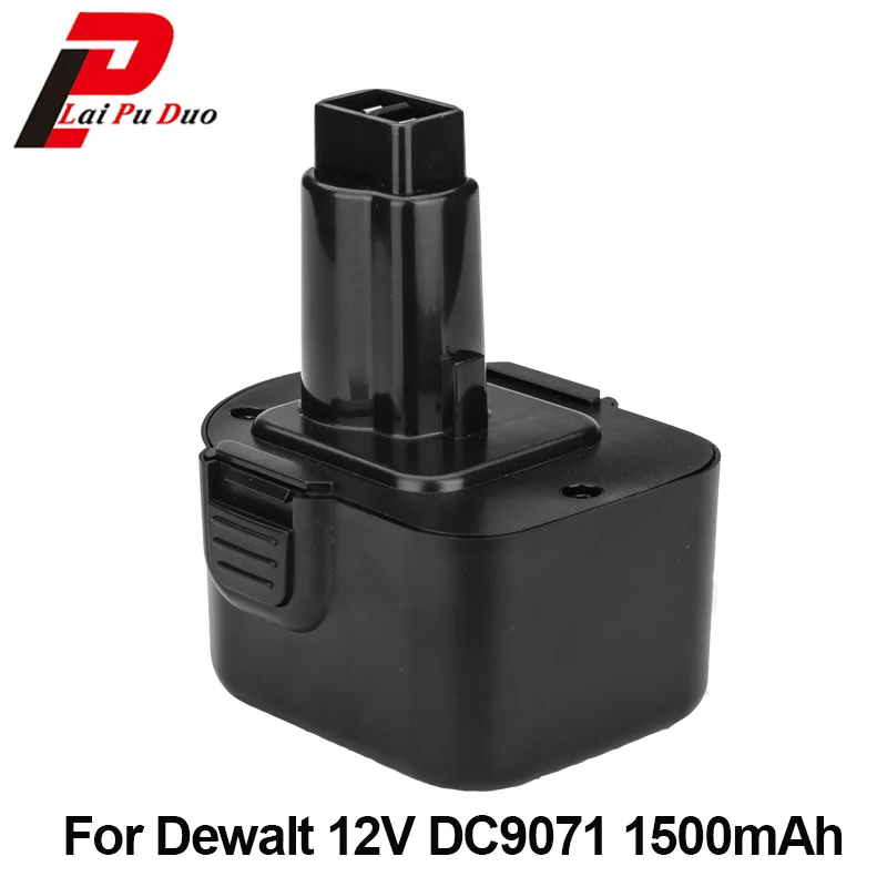 12 В 1.5Ah NI-CD Замена батареи электроинструмента для Dewalt дрель: DC9071, DE9037, DE9072, DE9075, DE9501, DW9071, DW953K, DW052K, DC740KA