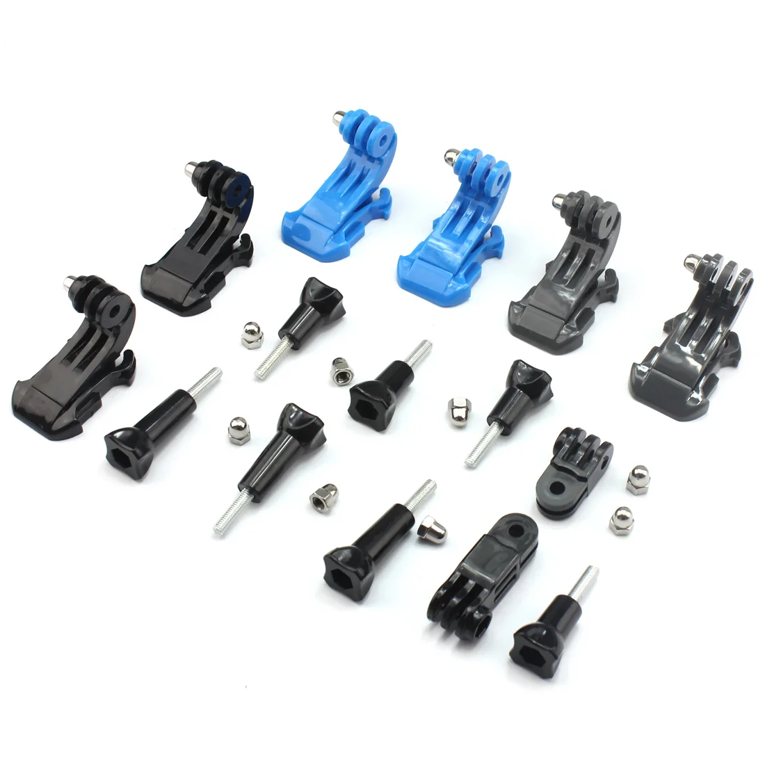 

J-Hook Buckle Vertical Surface Mount Adapter+Screw Sets for GOPRO3+ 4 5 SJ Xiaomi yi GitUp Sport Camera F07424-A