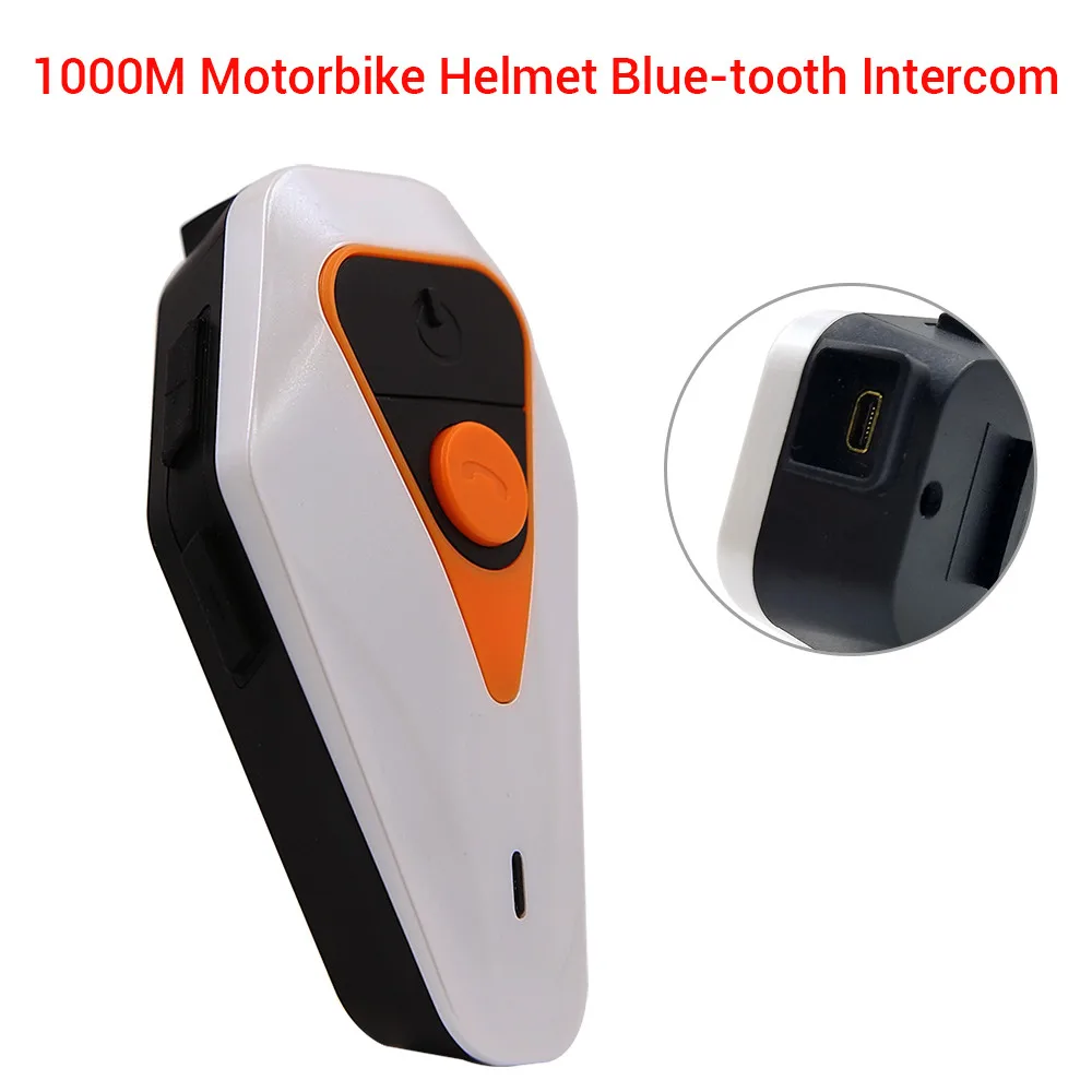 

Waterproof BT-S2 1000m Bluetooth Interphone Handsfree Motorcycle Helmet Intercom FM Radio Headset 3.0+EDR WT003