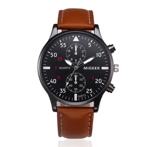 

Military Business Watches Men Brand Luxury Sport Relogio Masculino Brand Luxury Leather Band Quartz Wrist Watch Drop Shipping