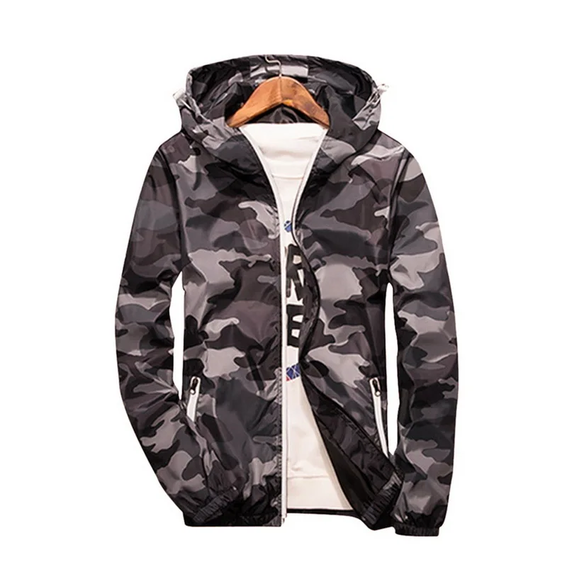 

CALOFE 2018 Men Running Jacket Windbreaker Long Sleeve Hooded Gym Hiking Fitness Sport Shirt Anti-Pilling Breathable New