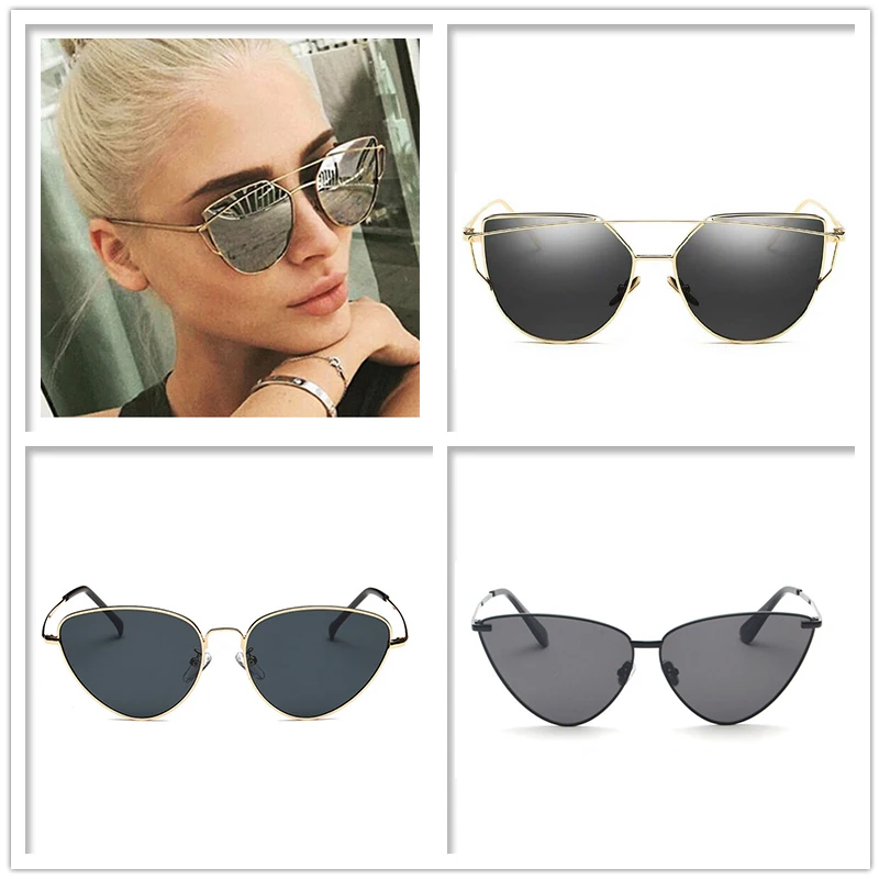 WISH CLUB, женские солнцезащитные очки, солнцезащитные очки «кошачий глаз», брендовые дизайнерские очки для дам, Ретро стиль, Ретро стиль, зеркальные, полная оправа, черные очки