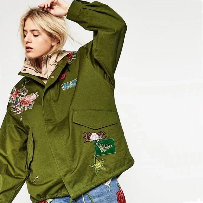 zara green jacket women's