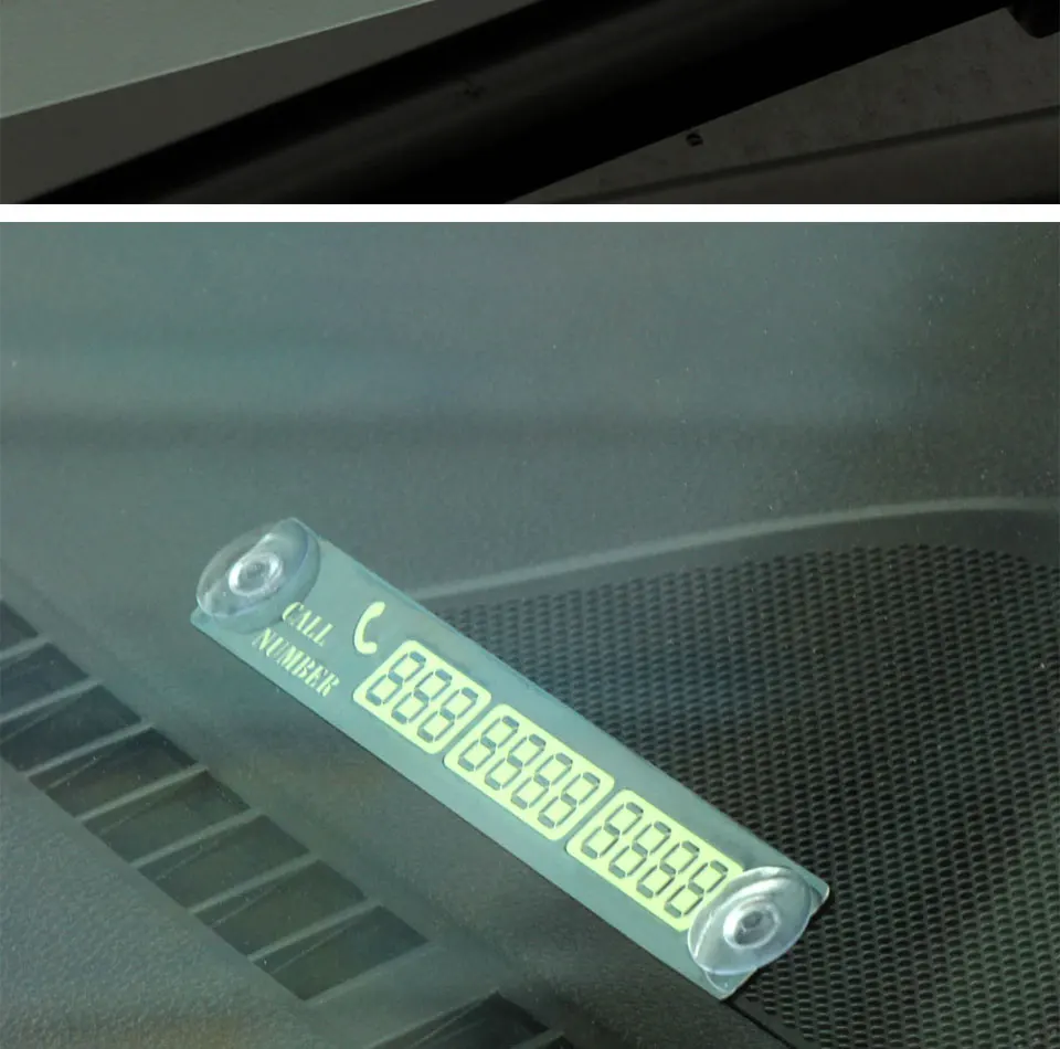 Night Light Temporary Car Parking Notification Card Telephone Number Plate Stickers Universal Auto Phone Number Card (9)