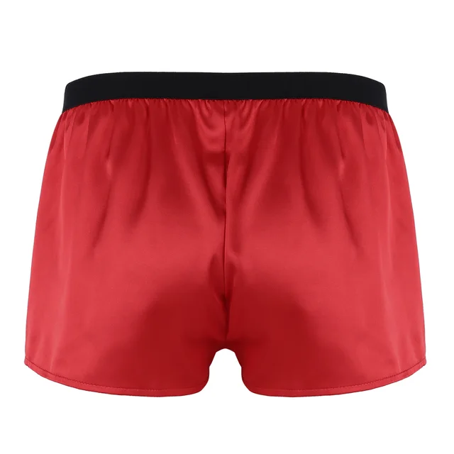 Vince Satin Shortsmen's Sexy Satin Boxer Shorts - Lightweight Solid Color  Lounge Underwear