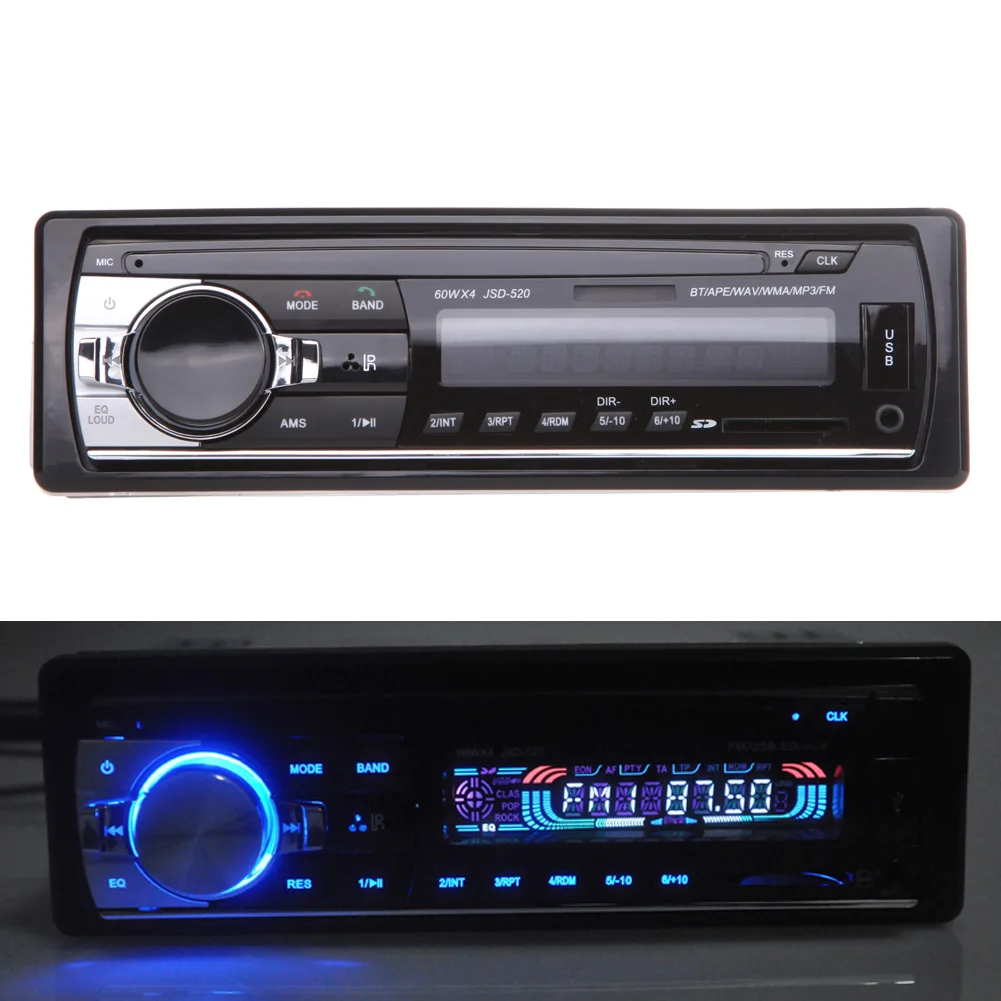 

1Din Bluetooth Car Radio Mp3 Player In-dash FM/USB Remote Control For Iphone 12V Car Auto Audio Radio Player FM Radio Receiver