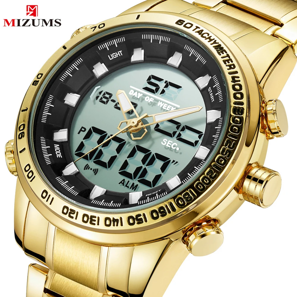 Relogio masculino 2019 Luxury Gold Quartz Watch Men Military Waterproof LED Sport Digital Watches M