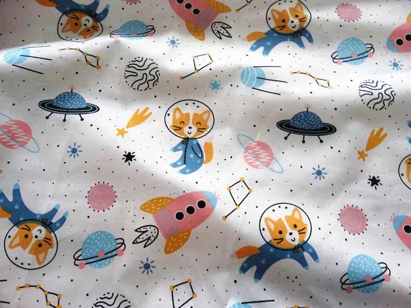 Полуметр астронавт маленький олень дизайн хлопчатобумажная ткань детская одежда детские постельные Швейные суконные B257