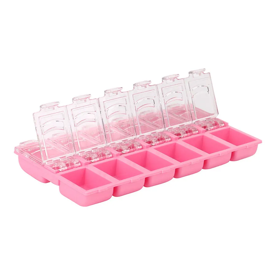 HAICAR 1PC 12 Grid Nail Decoration Box High Quality Plastic Nail