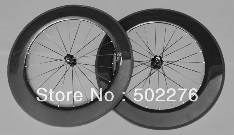 

Tubular Wheelset 88mm : Full Carbon Road Bike Bicycle 700C wheelset Rims + Spoke + hub + QR skewers