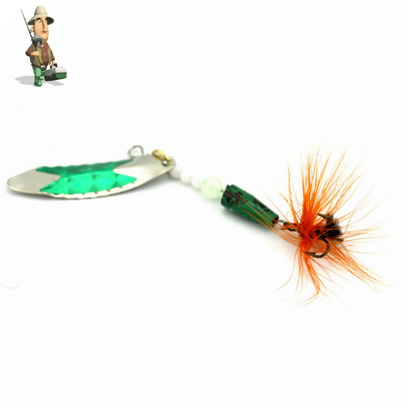 Fishing spoon trout Giant Killer Lure Hard Spoon With Sharp Treble Hook