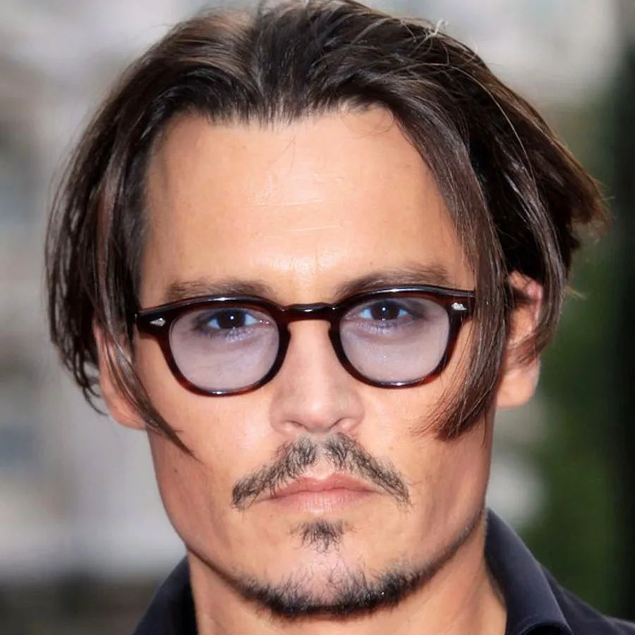 Vintage Clear Tinted Lens font b Johnny b font font b Depp b font Glasses Frame