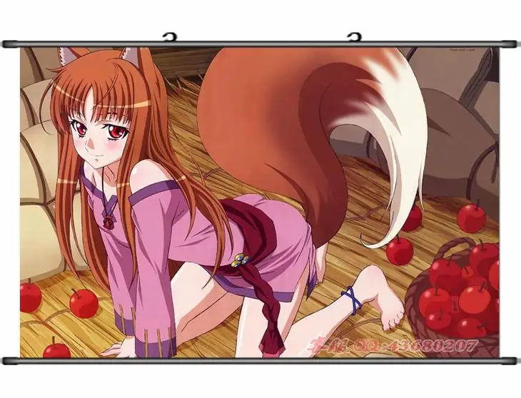 Poster Hanging posters mural Anime Spice and Wolf Holo Scroll painting 40*60cm | Дом и сад