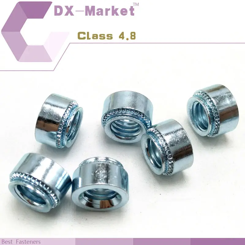 m2 2 , 100pcs , Self clinching floating nuts , zinc surface Self