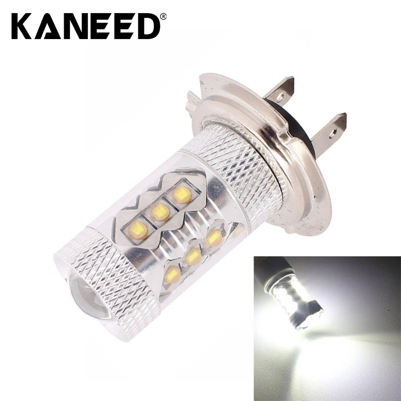 

H7 80W 4000LM 6500K White Light 16 XT-E LED Car Foglight Constant Current Auto Accessories For Car Motorcycle Headlights