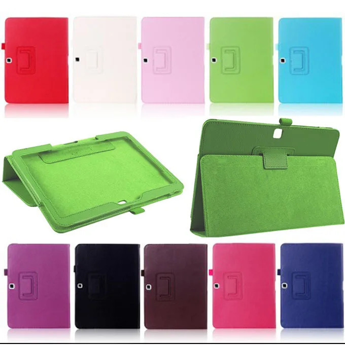 

New Folio Leather Protective Case Stand Flip Cover for Samsung Galaxy Tab 4 10.1 SM T530 T531 T535 Tablet Accessories YD