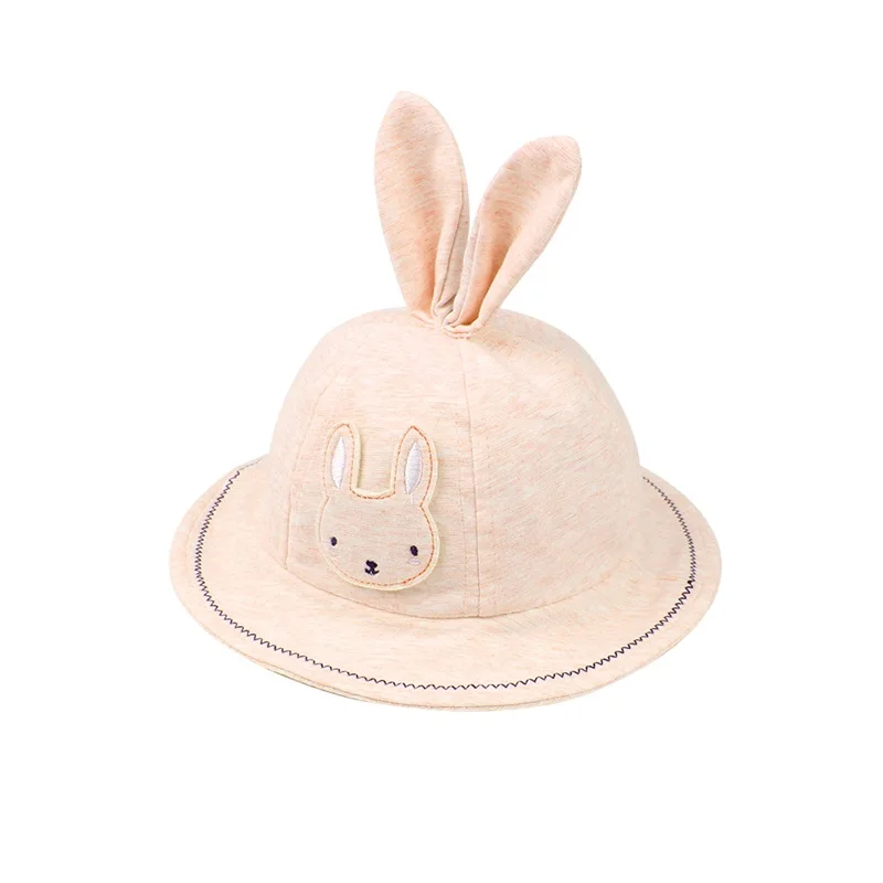 Cute Rabbit Baby Hat For Girls Cotton Panama Girls Hat With Rabbit Ears Cartoon Baby Girls Sun Cap Summer Baby Girls Clothings (15)