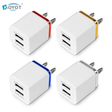 Двойной USB зарядное устройство для мобильного телефона 5V2. 1A/1A EU US Plug настенный адаптер питания для ipad iPhone samsung htc сотовых телефонов 2 порта