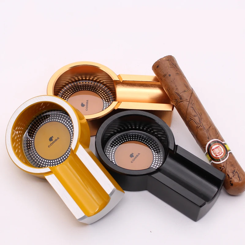 New Fashion 3 colors cigar ashtray aluminum cigar holder high quality