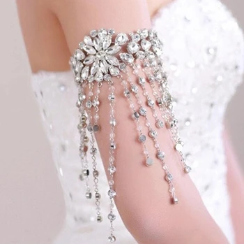 

New bridal bracelet bridal bracelet chains crystal armband jewelry arm chain wedding dress accessories bracelets for women