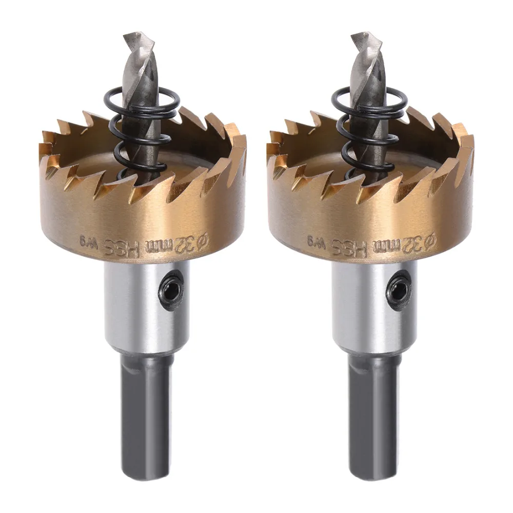 

Uxcell High Quality 2pcs 14/32/38mm HSS High Speed Stainless Steel Drill Bit Hole Saw Cutter 8/9mm Shank Dia. Installing Locks