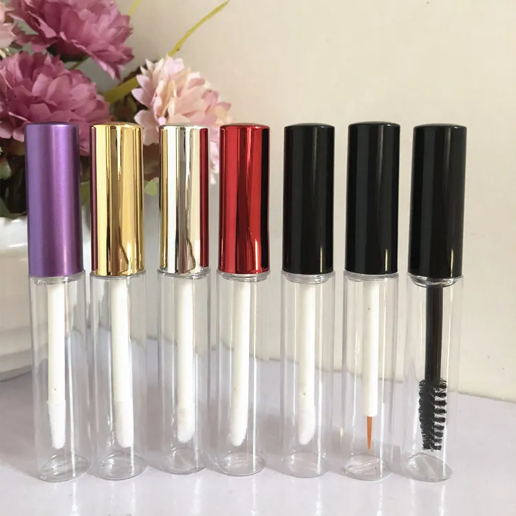 5pcs 5ml Empty Lip gloss tube & mascara tube & eyeliner tube Clear Lip Containers for makeup