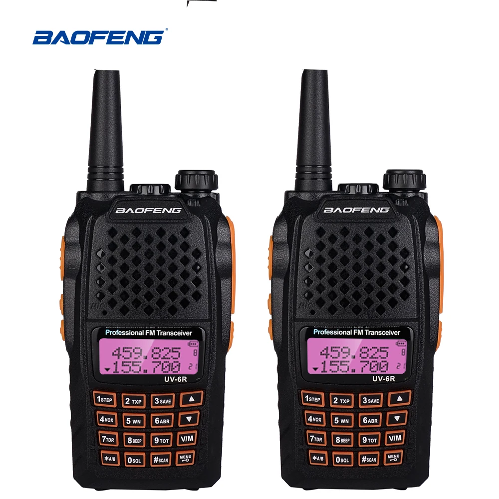 Baofeng UV6R рация 5 Вт радио UHF VHF Двухдиапазонный 128CH CB радио портативный двухстороннее радио КВ трансивер для охоты