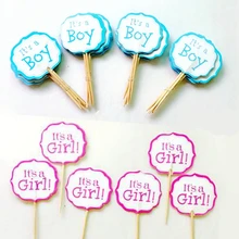 24pcs It s a Girl Letter Cupcake Toppers Pick Party Supplies font b baby b font