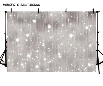 

Photography backdrop Christmas thin Art fabric Computer Printed newborn baby shower pet silver bokeh Background for Photo studio