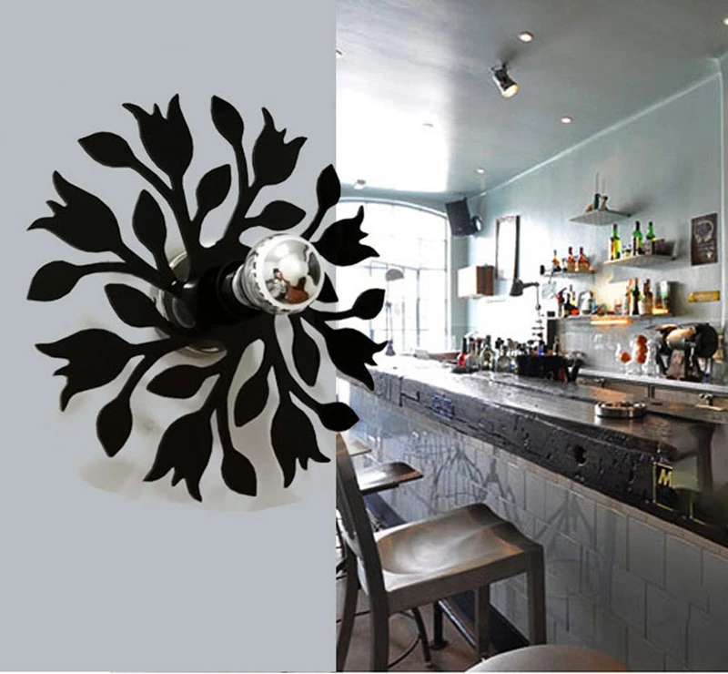 Novelty Tulips Flower 3D Shadow Projection Shape Wall Lights EUNA Plug Light Stair Lamp Modern Art Decor Fashion Bedroom Light (6)
