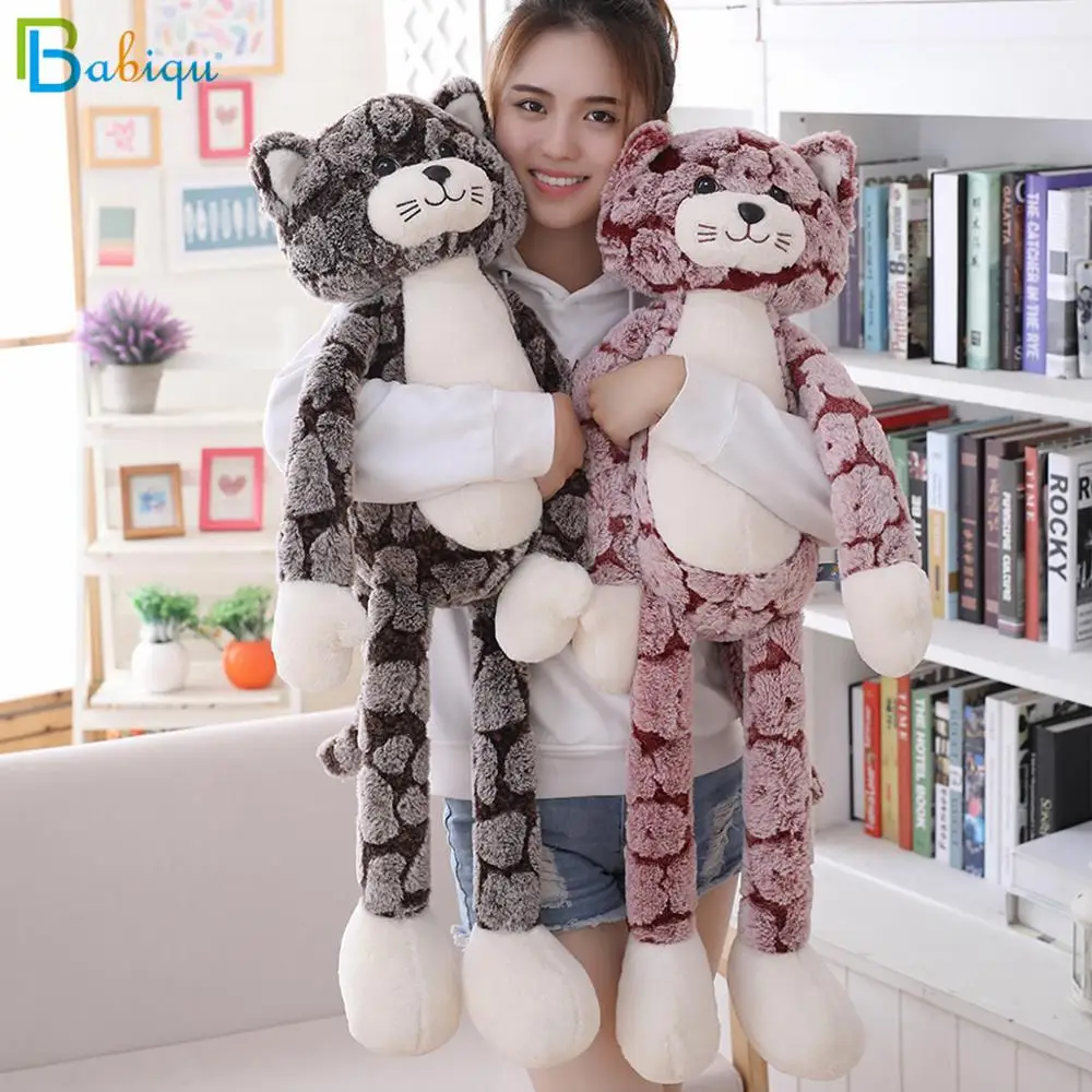 50 90 см Kawaii Cat плюшевая игрушка мягкая черная Серая кошка игрушки прекрасный аниме